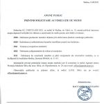 ANUNȚ PUBLIC PRIVIND SOLICITARE AUTORIZAȚIE DE MEDIU